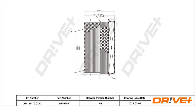 Filtru aer DP1110.10.0747 Dr!ve+