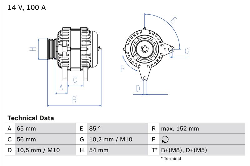 BOSCH Dynamo / Alternator 0 986 047 270