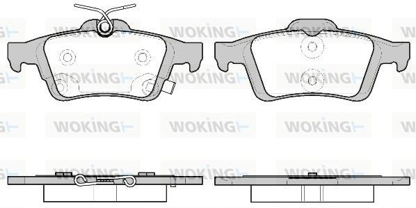 Комплект гальмівних накладок, дискове гальмо, Woking P9423.11