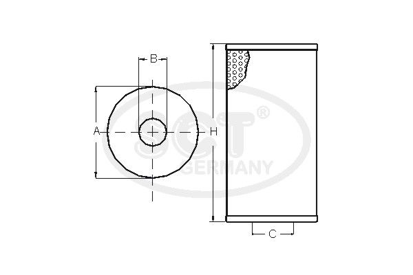 Оливний фільтр, фільтрувальний елемент, BMW 3 (E46) 318 d/td (01-05) (SH 425 P) SCT, Mannol SH425P