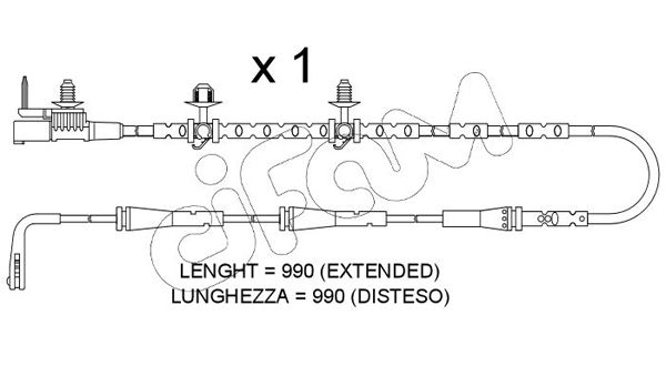 CIFAM figyelmezető kontaktus, fékbetétkopás SU.406