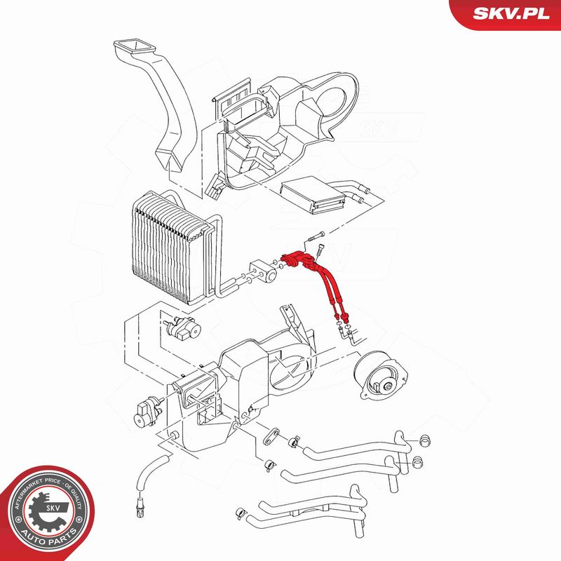 ESEN SKV 54SKV699 High/Low-pressure Line, air conditioning