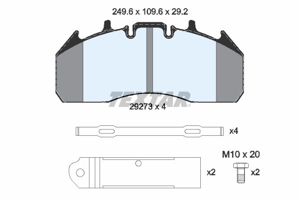 Sada brzdových destiček, kotoučová brzda 2927303