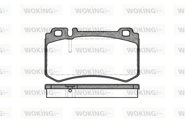 Комплект гальмівних накладок, дискове гальмо, Woking P8933.00