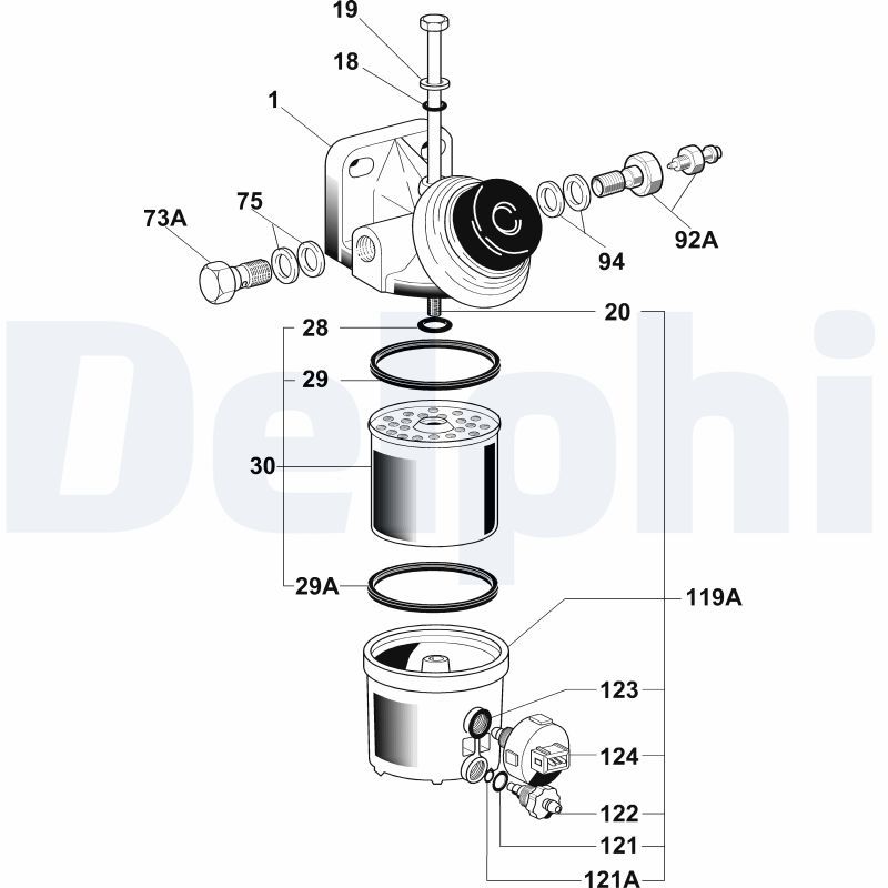 DELPHI Üzemanyagszűrő 6260B690