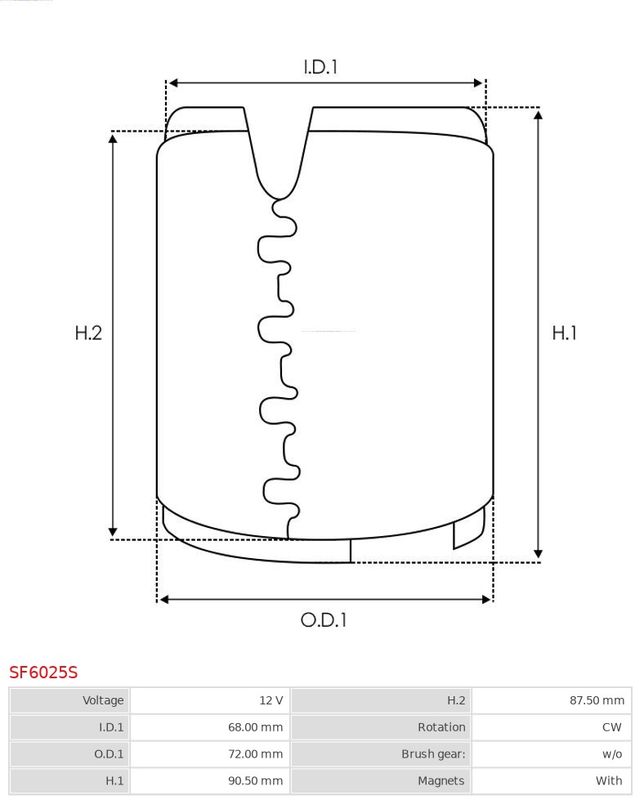 Обмотка збудження, стартер, Auto Starter SF6025S