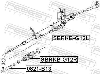 FEBEST SBRKB-G12L Bellow, steering
