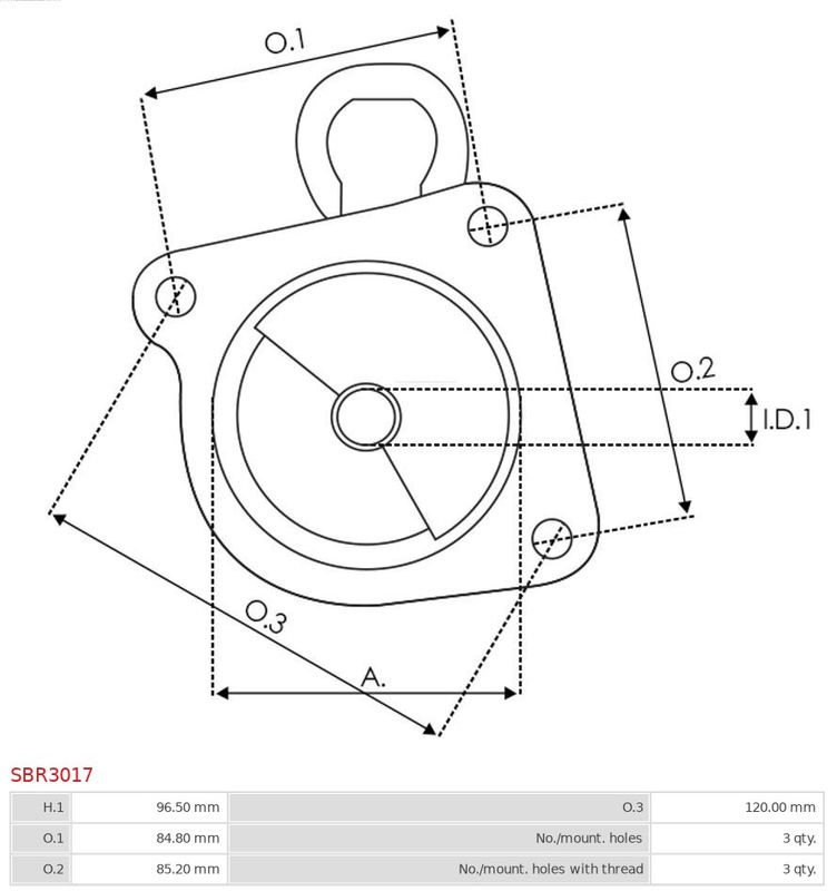 Кришка стартера, карбюратор, Auto Starter SBR3017