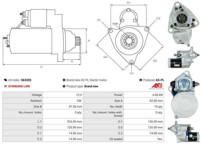 AS-PL S6333S Starter