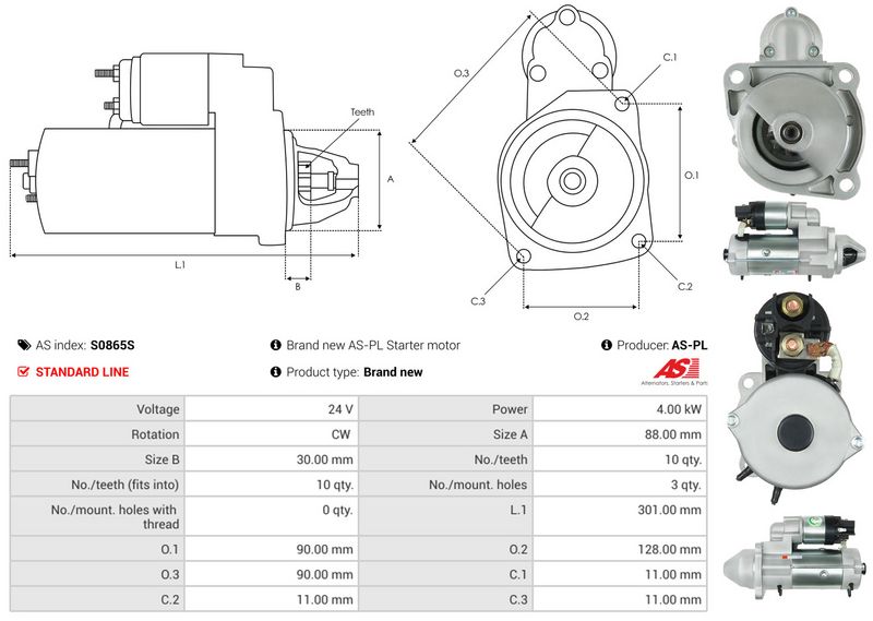 AS-PL S0865S Starter