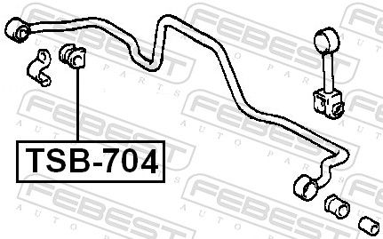FEBEST TSB-704 Mounting, stabiliser bar