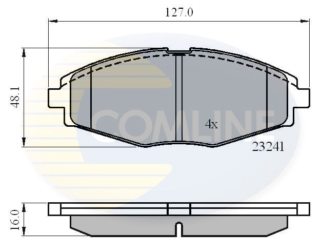 Комплект гальмівних накладок, дискове гальмо Comline CBP0486