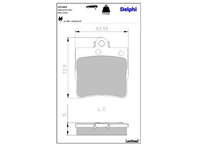 DELPHI LP1403 Brake Pad Set, disc brake