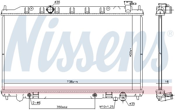 NISSENS 68792 Radiator, engine cooling