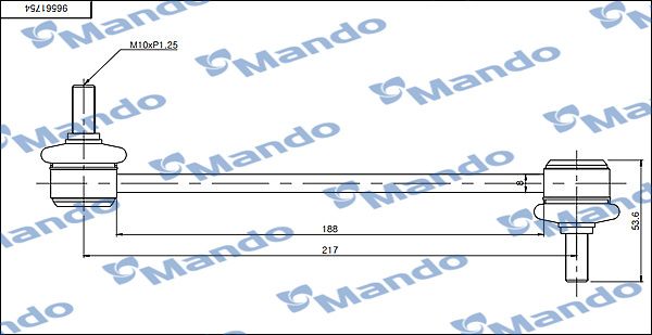 Тяга/стійка, стабілізатор, Mando SLD0003