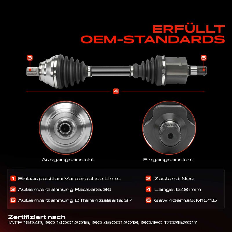 Frankberg 5481FB0045124 Drive Shaft
