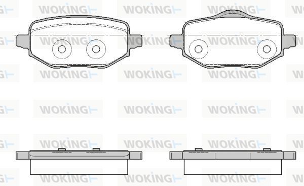 Комплект гальмівних накладок, дискове гальмо, Woking P1852300