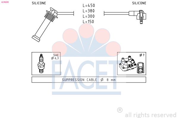 FACET Bougiekabelset 4.9630