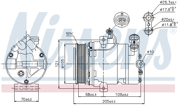 NISSENS 89024 Compressor, air conditioning