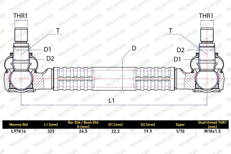 Tyč/vzpěra, stabilizátor L97K14