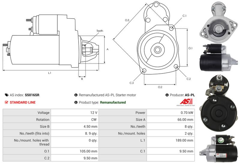 AS-PL S5016SR Starter