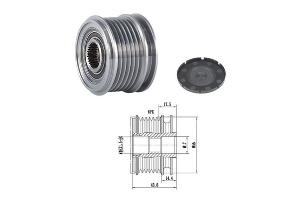 GOOM AP-0056 Alternator Freewheel Clutch