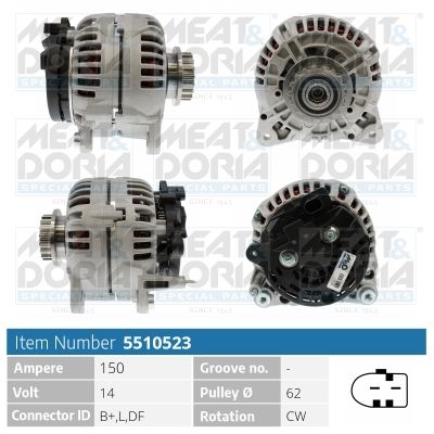 MEAT & DORIA Dynamo / Alternator 5510523