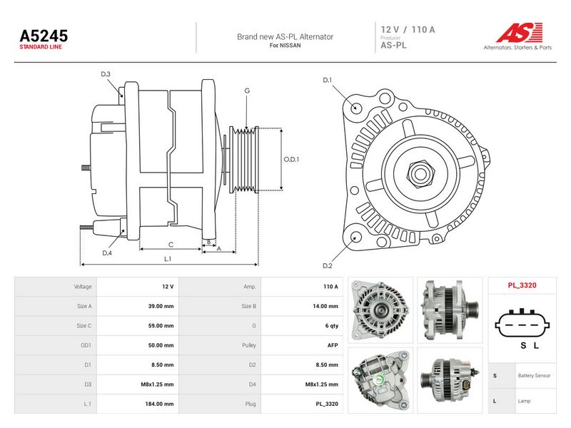 Generaator, AS-PL A5245