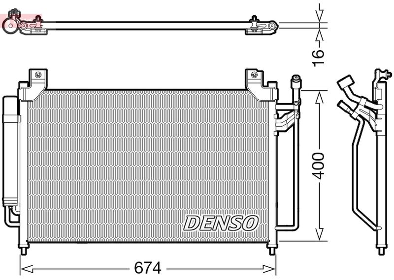 DENSO kondenzátor, klíma DCN44013