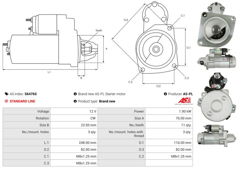 AS-PL S6476S Starter