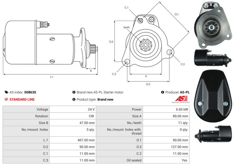 AS-PL S0863S Starter