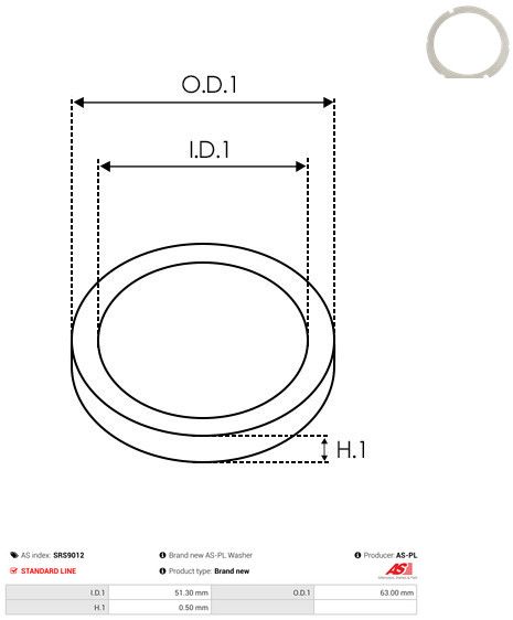 Remondikomplekt, generaator, AS-PL SRS9012