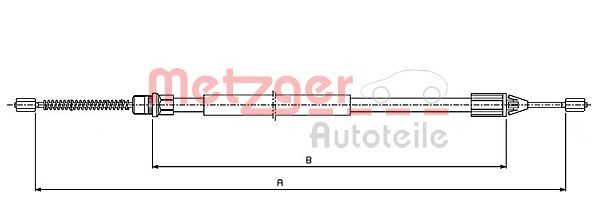 METZGER huzal, rögzítőfék 10.6543