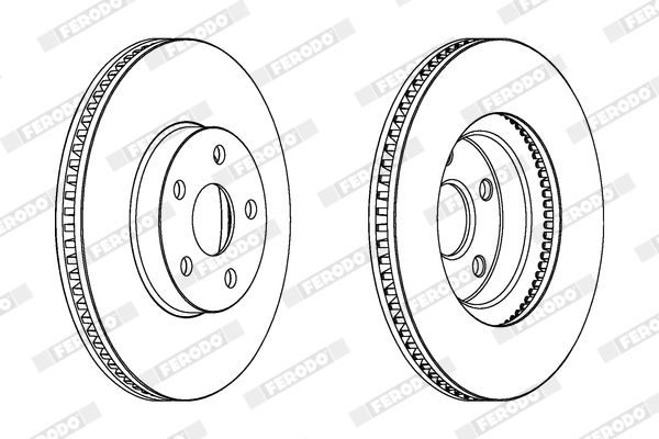 Гальмівний диск, Ferodo DDF1484C