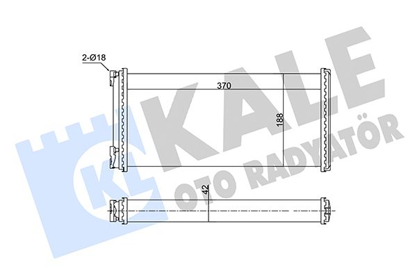 KALE OTO RADYATÖR 351740 - Heat Exchanger, interior heating