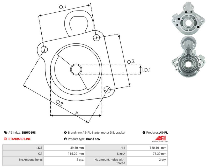 AS-PL SBR5055S Starter Lid, carburettor