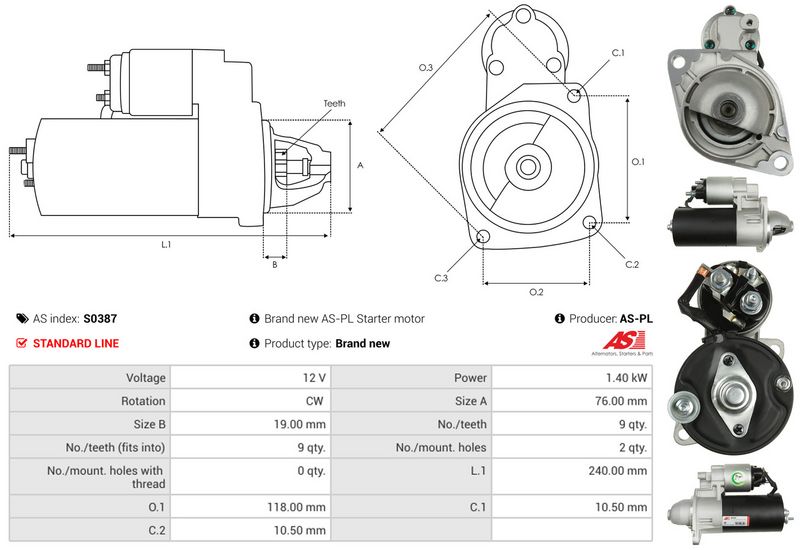 AS-PL S0387 Starter
