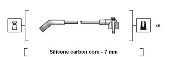 MAGNETI MARELLI gyújtókábelkészlet 941318111138