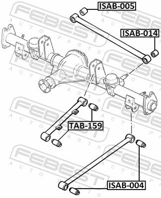 FEBEST ISAB-014 Mounting, control/trailing arm