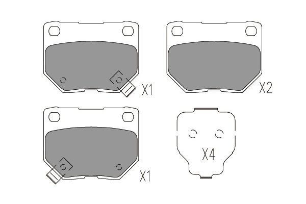 Kavo Parts Комплект тормозных колодок, дисковый тормоз