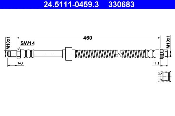 Furtun frana 24.5111-0459.3 ATE