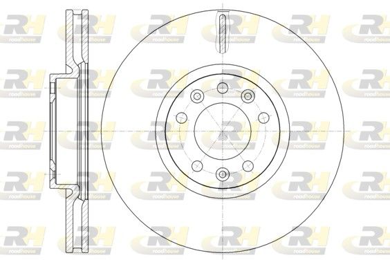 Гальмівний диск, передня вісь, з вентиляцією, 303,8мм, кількість отворів 5, Roadhouse 61472.10