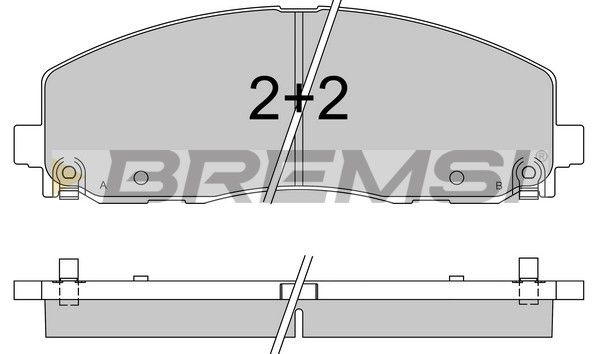 Тормозные колодки пер. Fiat Freemont 11-/Dodge Caravan 08- (183x63.2x19.5)