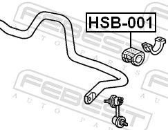 FEBEST HSB-001 Mounting, stabiliser bar