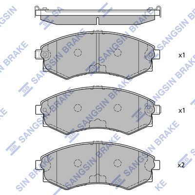 Комплект гальмівних накладок, дискове гальмо, Hi-Q SP1054F