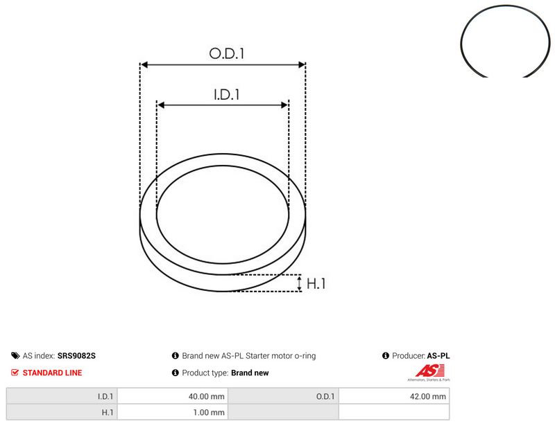 AS-PL SRS9082S Repair Set, alternator