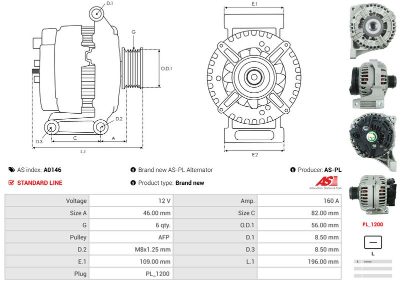 AS-PL A0146 Alternator