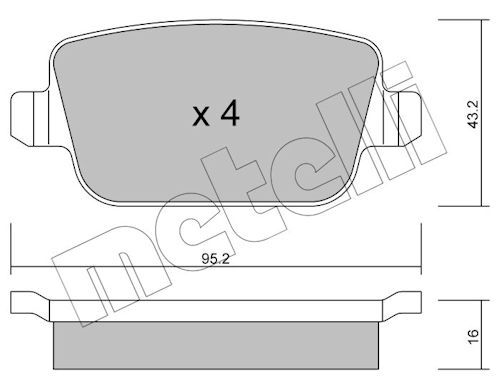 Plaquettes+de+frein+à+disque METELLI 22-0780-0