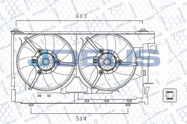 JDEUS ventilátor, motorhűtés EV07M410