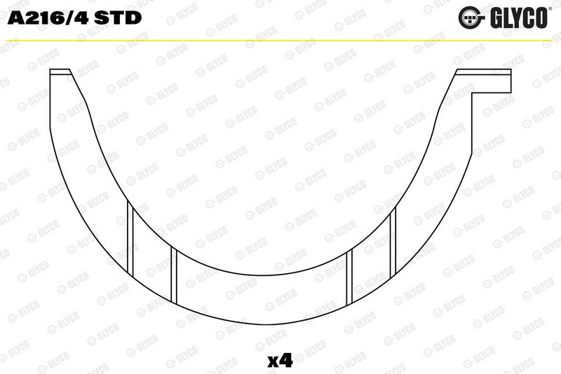 Rondelle+d'écartement+vilebrequin GLYCO A216/4 STD